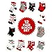 Disney Kids & Baby Girls Mickey & Minnie Mouse Assorted Color Pair Socks Set, Red, Black, Grey, White Collection, 0-6 Months