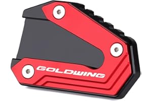 Modeer Kickstand shoe For H.onda Goldwing GL1800 2002-2017 and 2018-2023 Motocycle CNC Kickstand Side Stand Enlarge Extension Pad goldwing gl 1800 Accessories (2002-2017 red)