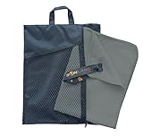 sunland Microfiber Travel Towel Fast Drying Ultra Compact Sports Sweat Outdoor Towel with Carry Bag Set(Grey, 32inch X 60inch) ...