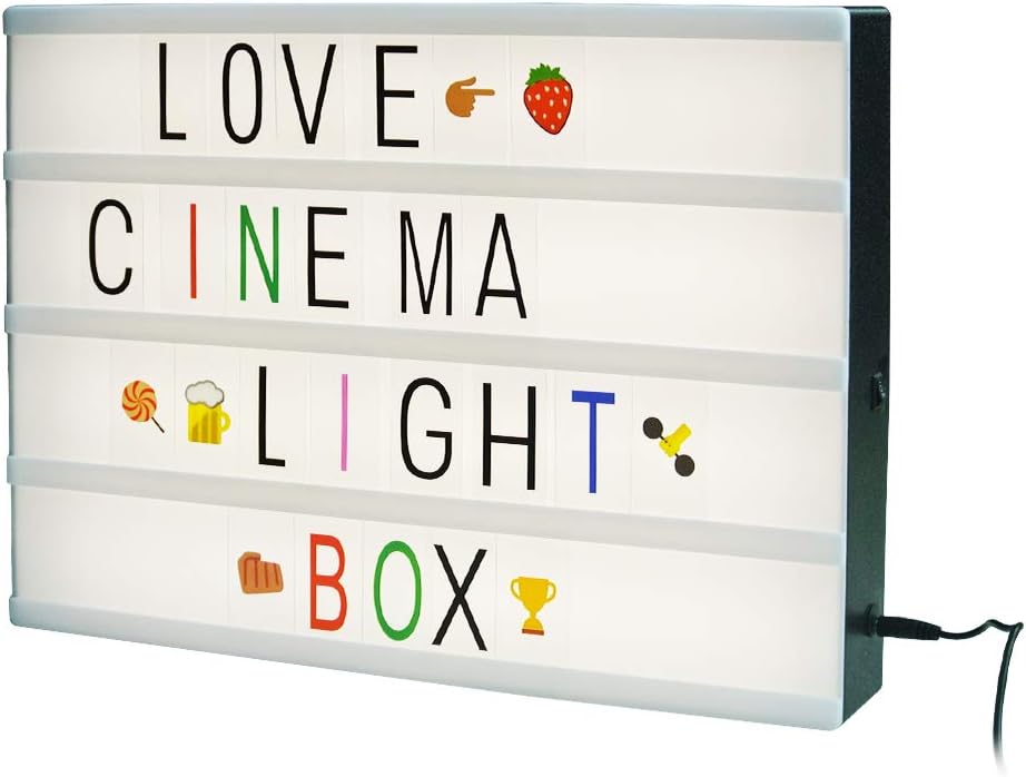 Cinema Light Box A3,FOME Cinematic Marquee Light Box LED Light Message