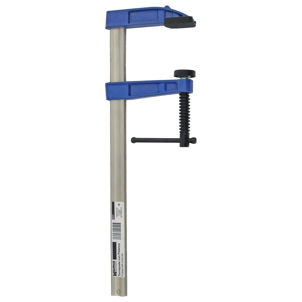WOLFPACK Professional Turnstile Clamp Vise, 50x300mm, Multicoloured, Ideal for Industrial Work