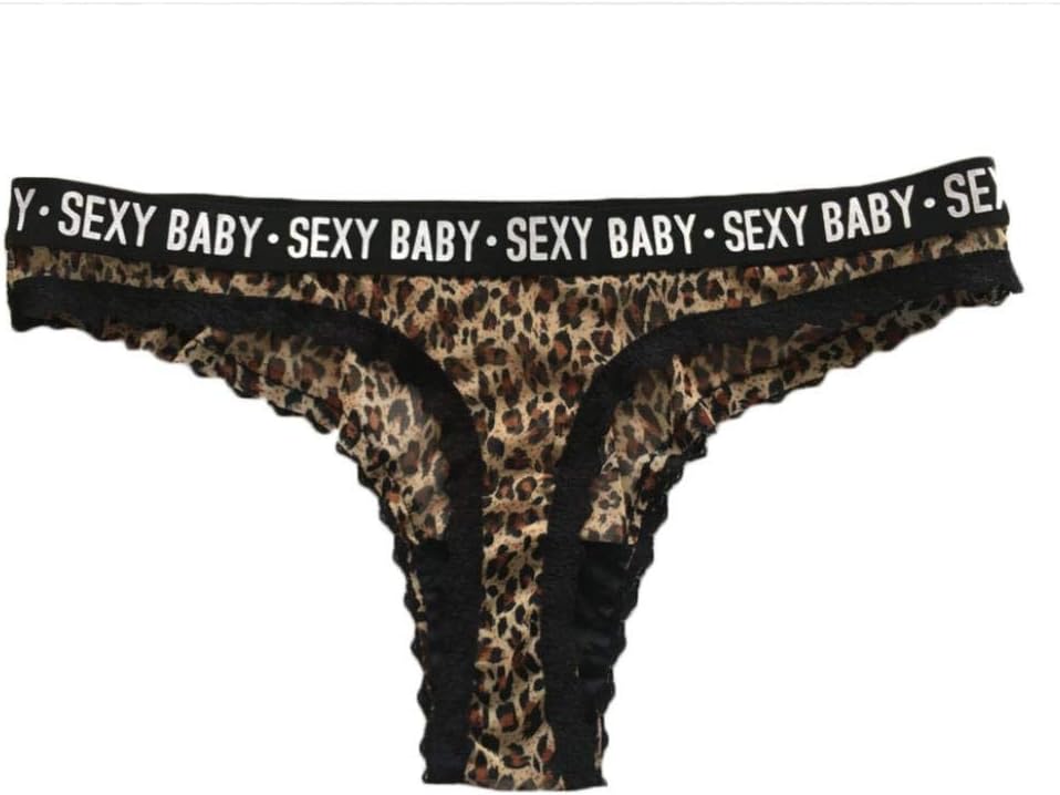Ladies Underwear SicongHT Women Underwear Briefs Comfortable Knickers Lace Leopard Print Lingerie Panties(Black,L)