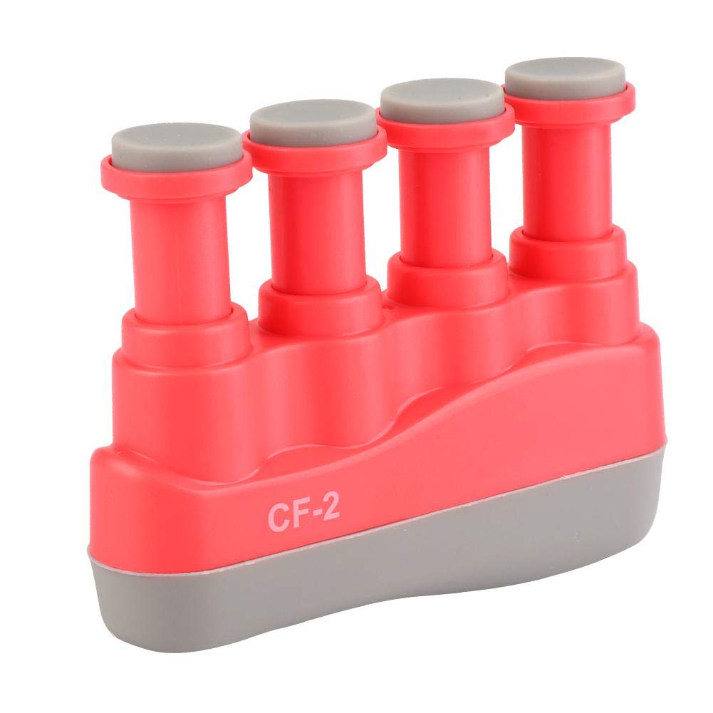 Finger Exerciser, Children Adult Adjustable Guitar Piano Zither Finger Strength Tension Exerciser Hand Grip Trainer Strengthener Practice Tool(Red)
