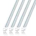 JESLED T8 4FT LED Tube Light Bulbs, 24W 5000K Daylight White, 3000LM, 4 Foot T12 LED Replacement for Flourescent Tubes, Ballast Bypass, Dual-end Powered, Clear, Garage Warehouse Shop Lights (4-Pack) primary