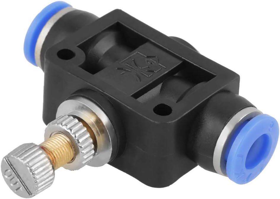 Hilitand 10pcs Pipe Throttle Valve Push in Speed Controller Pneumatic Air Flow Control Valve Quick-Connect Quick Connector 6mm - Image 5