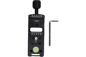 Yunseity 100mm Camera Rail Nodal Slide, Aluminum Alloy Tripod Slider with Anti Slip Clamp, for Photography Alignment Panorama