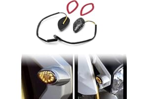 HUSUKU LED Front Flush Mount Turn Signal Light Brake Blinker Indicator Market Lamp for Honda Grom 2014-2019 -Smoke Lens (Pack of 2) (Transparent Len)