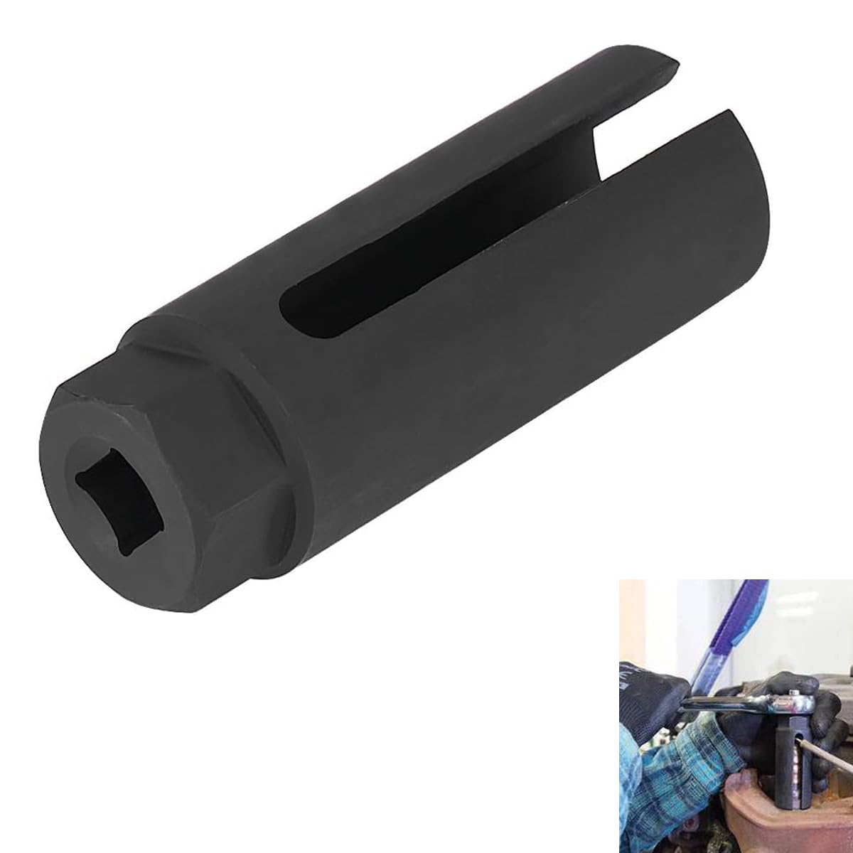 Oxygen Sensor Socket Set Wrench Remover Tool, 22mm 1/2" Drive Oxygen Sensor Offset Removal Socket