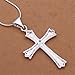 NYKKOLA Beautiful Fashion Jewelry Cross Pendant Holy Silver Necklace