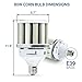 Hyperikon LED Corn Bulb Street Light 80W (HIP/HID Replacement) 10400 Lumen, Large Mogul E39 Base, 5000K Outdoor Indoor Area Lighting, IP64 Waterproof, UL