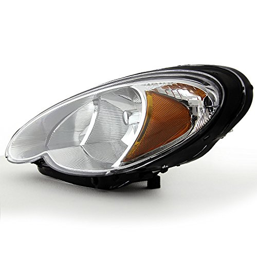For 06-10 PT Cruiser Chrome Housing Replacement Headlights Headlamps LH+RH Set Pair Left+Right