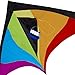 Best Rainbow Delta Kite, Easy Fly for Kids and Beginners, Single Line w/ Tail Ribbons, Stunning Multi-Colors, Materials, Large, Meticulous Design and Testing + Guarantee + Bonuses!