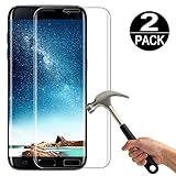 [2 Pack] Samsung Galaxy S7 Screen Protector Tempered Glass 3D Full Curved [9H Hardness][Ultra Clear][Anti Scratch][Bubble Free] Tempered Glass Screen Protector Film For samsung galaxy s7