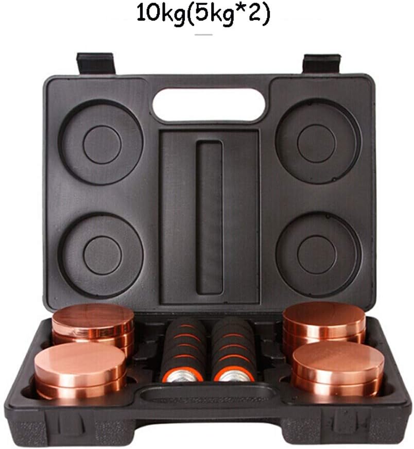 DUOER Dumbbell Exercise & Fitness Dumbbells Electroplated Steel Dumbbell Gold Detachable Dumbbell Men and Women Fitness Training Home Sports Equipment Set Dumbbell Dumbbells