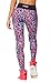 Zumba Women's Standard Wide Waistband Print Legging with Compression, Gumball, L