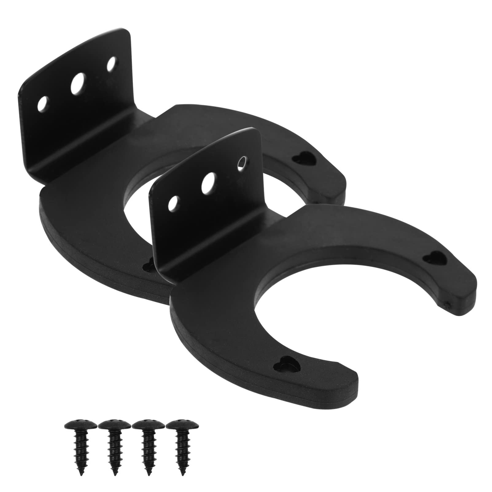 Healifty 2PCS Microphone Wall Hook Holder, Microphone Hanger, Metal and Silicone Microphone Wall Mount Holder for Mics Stand