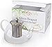 Glass Teapot & Kettle - Tea Pot Strainer and Infuser for Loose Leaf & Blooming & Flowering & Iced & Herbal Tea - Stovetop Safe Tea Maker - Gift Box - 80 oz / 1500 ml - holds 5 Cups