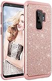 Samsung Galaxy S9 Plus Case, Style4U Phone Cover [Shockproof] S9+ Stylish Case Sparkle No-Mess Glittler Armor Bling Protective Phone Cover for Samsung S9 Plus [Rose Gold/Rose Gold]