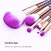 12PCS Makeup Brush Set, 10PCS Professional Mermaid Makeup Brushes + 1PCS Brush Egg + 1PCS Silicone Sponge for Foundation Eye Shadow Eyebrow Eyeliner Blush Powder or Creams