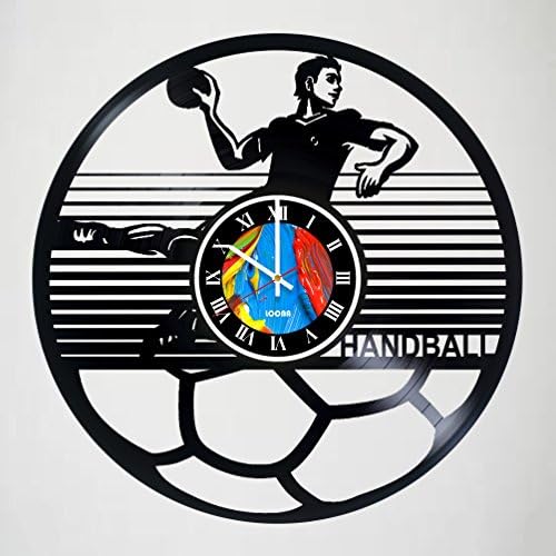 Handball Vinyl Wall Clock - Get unique garage wall decor - Gift ideas for men and women, friends, kids– Olympics Sport Unique Art Design - Leave us a feedback and win your custom clock