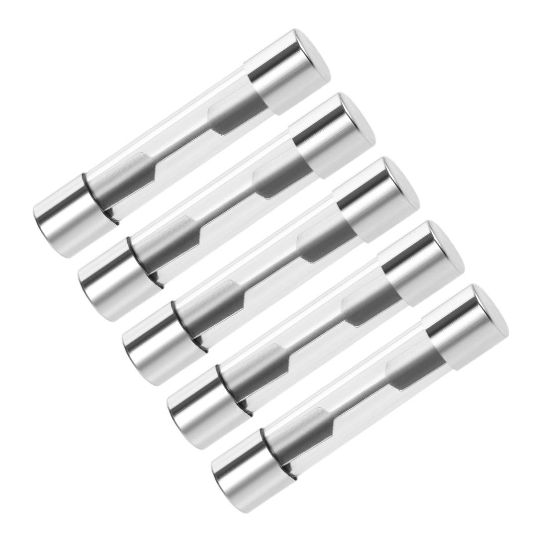 sourcing map Fuses 20A DC 32V 6x32mm Stereo Audio Alarm Amplifier Glass 5pcs