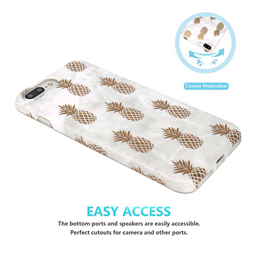 image for iPhone 7 Plus Case, iPhone 8 Plus Case, JAHOLAN Shiny Gold Pineapple G