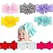 CellElection 8pcs 4.5 inches Large Huge Big Princess Lace Hair Bows Headbands Hair Bands Acessories for Girls Baby Kids Teens