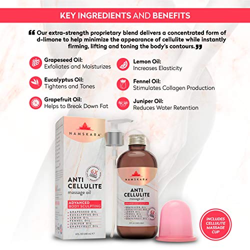 Grapeseed Oil & Grapefruit Essential Oil Anti Cellulite Treatment Massage Oil For Body