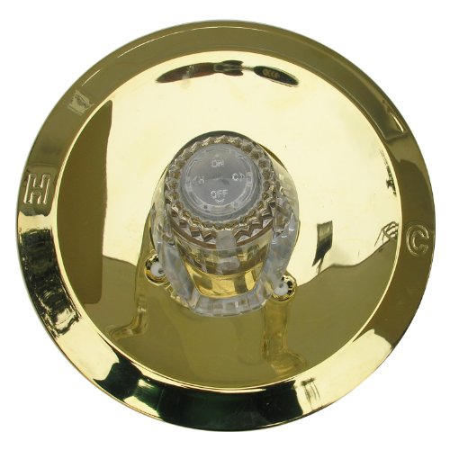 Simpatico 31631P Valley Shower Trim Kit with Includes Brass Escutcheon with Screws, Tube, Bonnet Nut and Handle, Polished Brass