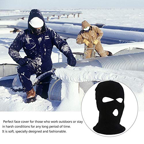 Per Full Face Winter Warm Mask with 3 Holes Breathable Knitted Balaclava Hat Thermal Ski Cycling Mask for Men Women - Thumbnail 4