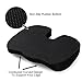 Hut Orthopedic Memory Foam Non-Slip Office Chair Pad Car Seat Spinal Alignment Wheel Chair Cushion for Back Pain, Sciatica, Coccyx, Orthopedic and Tailbone with Removable Cover, Black