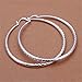 Tabwing 925 Sterling Silver Big Round Circle Hoop Earrings For Women Fine Earings