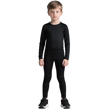 Sous-vêtement Thermique Lands' End Thermaskin – Col Rond, Manches Longues, Bleu, Taille L Garçon