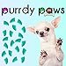 Purrdy Paws 40-Pack Soft Nail Caps for Dogs Claws Seafoam Glitter Medium