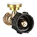 E-BAYKER Propane Tank Gauge/Leak Detector Universal for QCC1/Type1 Propane Tank Cylinders Gas Pressure Meter-100% Solid Brass Heavy-Duty