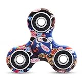 Cppslee Hands Fidget Spinner Toy Stress Reducer- Perfect For ADD, ADHD, Anxiety, and Autism Adult Children (Colorful Skull)