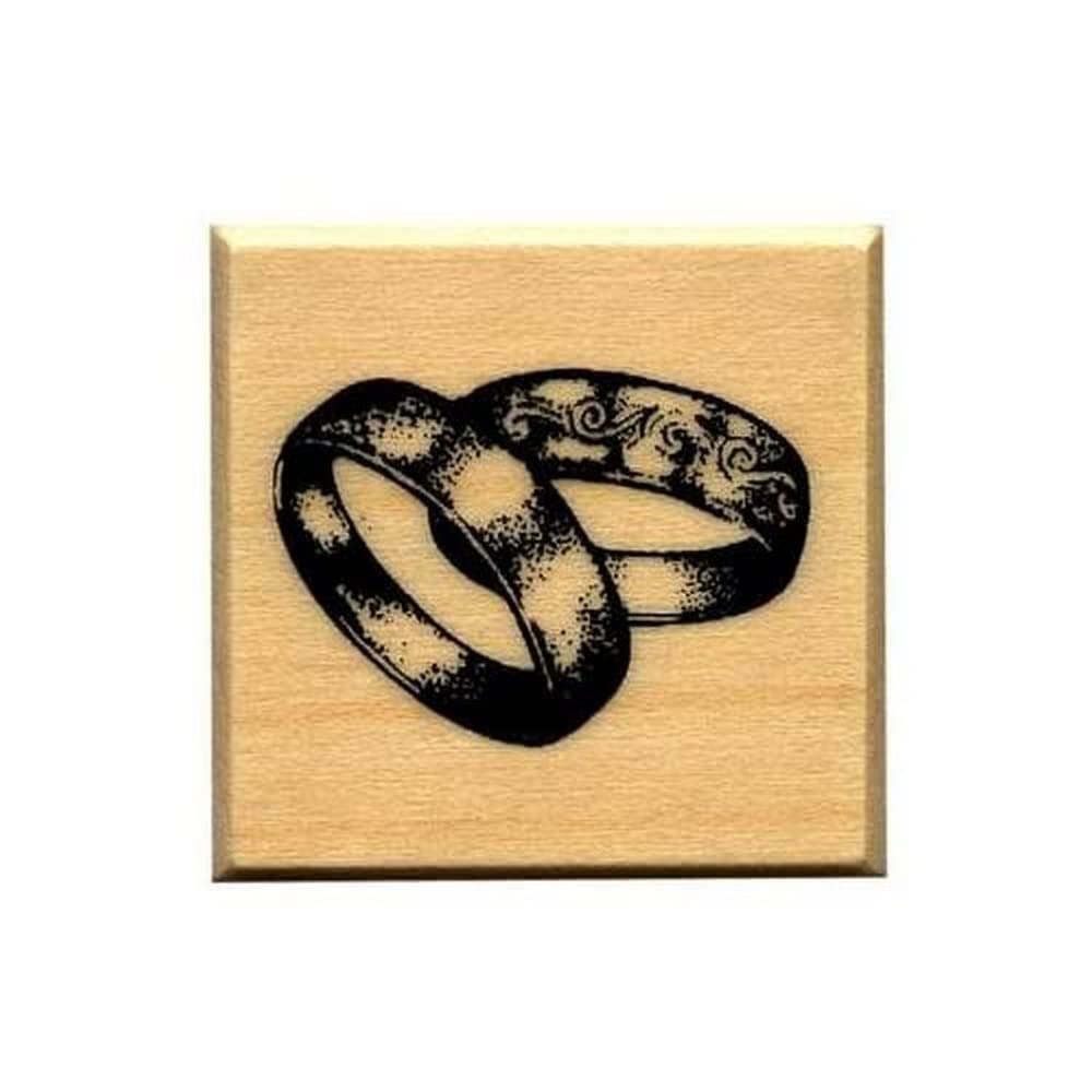 Artemio Wedding Rings Stamp, Wood, natural, 2.5 x 3.1 x 3.1 cm
