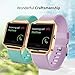Fitbit Blaze Bands Small, JAKPAS 2PCS Silicone Replacement Bands with Rose Gold Frame for Fitbit Blaze Smart Fitness Watch (Turquoise & Light Purple)