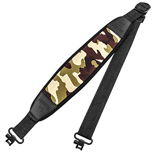 Braudel Rifle Slings - 2 Point Sling with Mil-Spec Swivels - Wide Stretch Neoprene Pad - Length Adjuster - Perfect for Hunting, Tactical Shooting