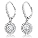 Gem Stone King Stunning Round White Cubic Zirconia CZ Earrings For Women (2.50 Cttw, 1 Inch)