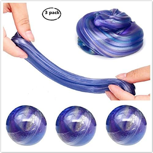 Aprilskies Fluffy Floam Slime Mud Soft Scented Stress Relief Sludge Toy for Kids and Adult (Ball) 3pcs