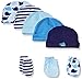 Luvable Friends Cotton Cap and Scratch Mitten Set