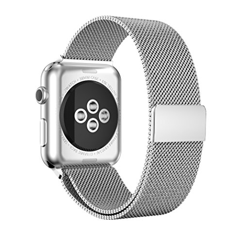 YaSpark Stainless Steel Mesh Milanese Loop with Adjustable Magnetic Closure Replacement Metal iWatch Band for Apple Watch Series 2 Series 1 Nike+ Sport and Edition 42mm Colorful