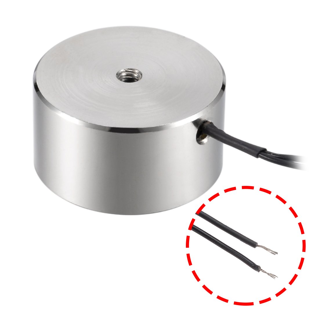 uxcell 80x38mm DC12V 1000N Electric Sucking Disc Solenoid Lift Holding Electromagnet