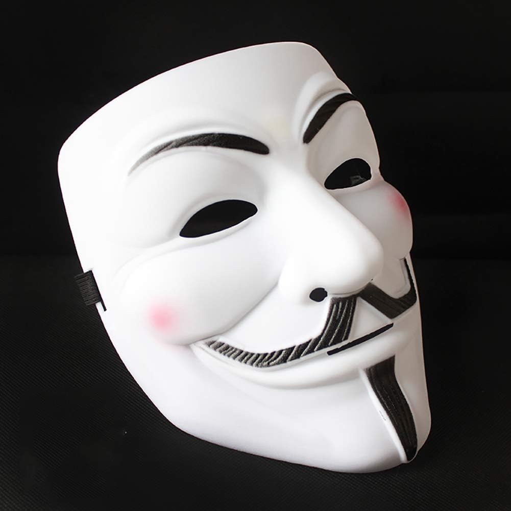 JYTT Halloween Mask Plastic V For Vendetta Chainsaw Benno Clown Shantou Elastic Band Adjustable Creepy Scary Props Cosplay For Masquerade Parties Bar Music Festival-c