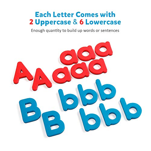 Coogam Magnetic Letters 208 Pcs with Magnetic Board and Storage Box - Uppercase Lowercase Foam Alpha - //medicalbooks.filipinodoctors.org