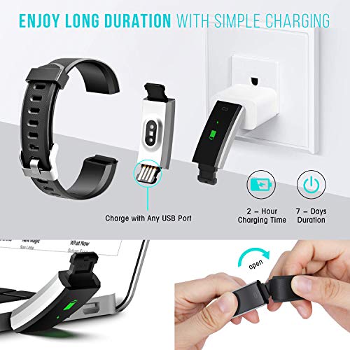 VIEWOW Fitness Tracker Activity Tracker Watch - 2019 Upgraded Color Screen IP68 with Heart Rate Monitor, Step Counter, Calorie Counter, Pedometer Watch with 14 Sports Modes for Women Men Kids