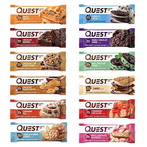 Quest Nutrition Protein Bar, Best Seller Variety Pack, 12 Flavors, 20