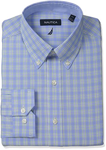 Nautica Men's Check Button-Down Collar Dress Shirt