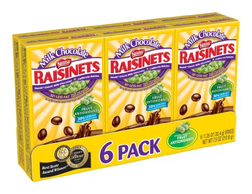Nestle raisinets California raisins and Milk chocolate-6 pk,10000046 (028000510015)